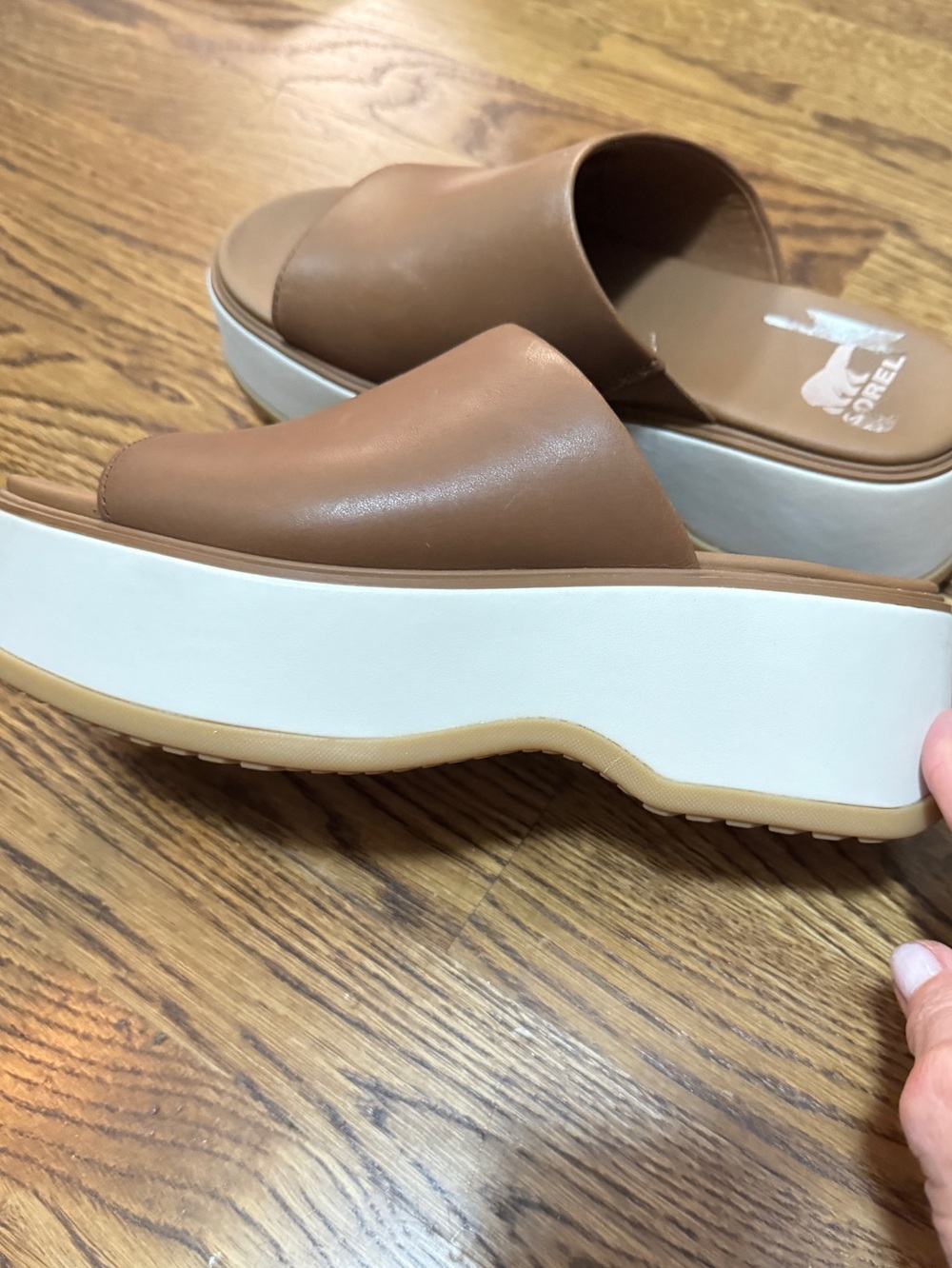 Platform Slide Sandals in Brown - Sorel